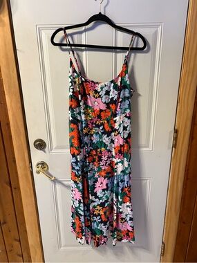 Old Navy Floral Spaghetti-Strap Sundress in Black, Pink, Orange, Green, White